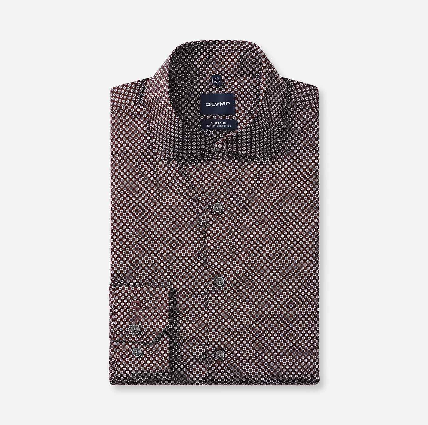 Hemd Herren Bordeaux – OLYMP No. Six Super Slim