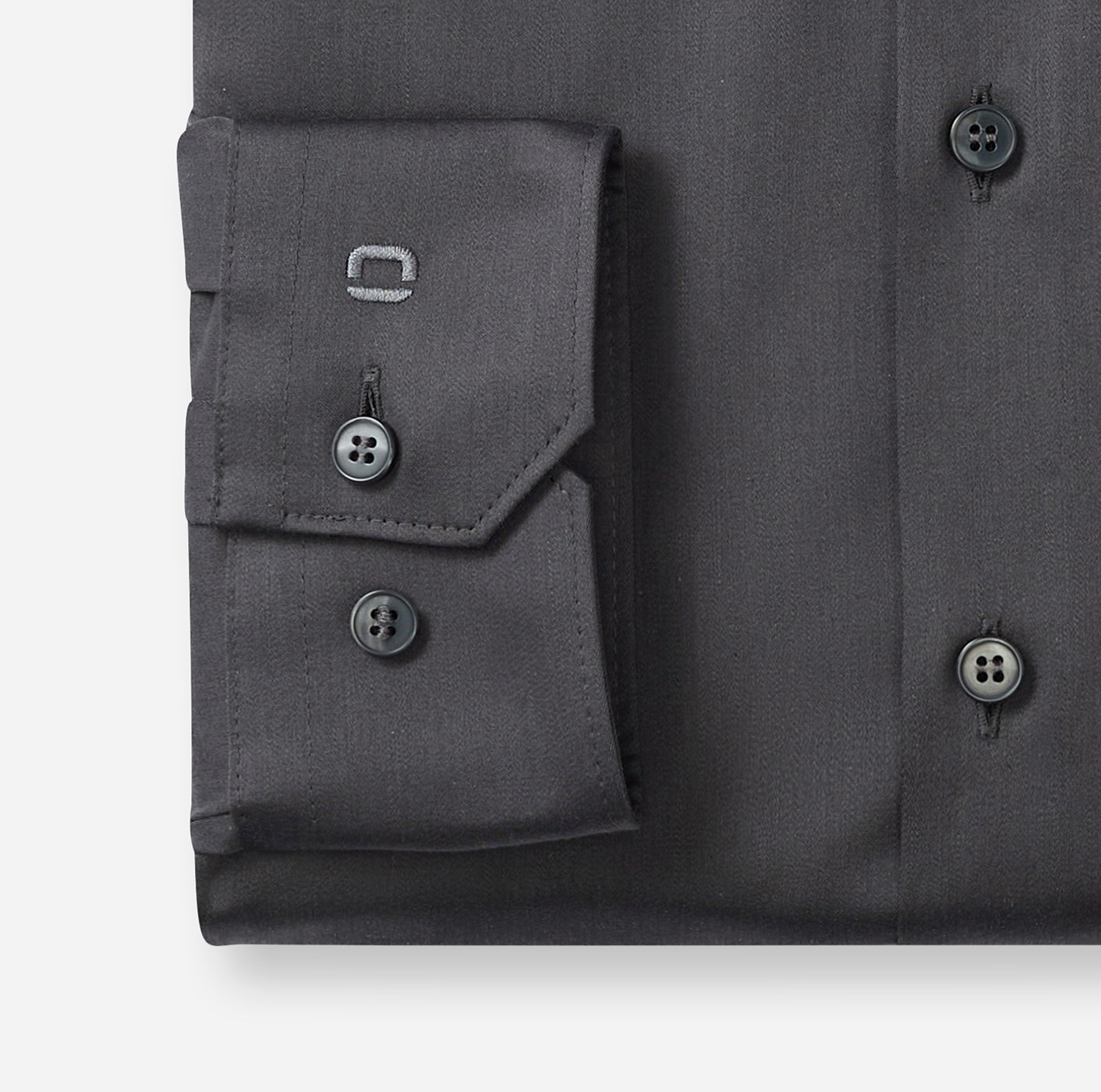 Hemd Herren Anthrazit – OLYMP No. Six Super Slim, Detailansicht