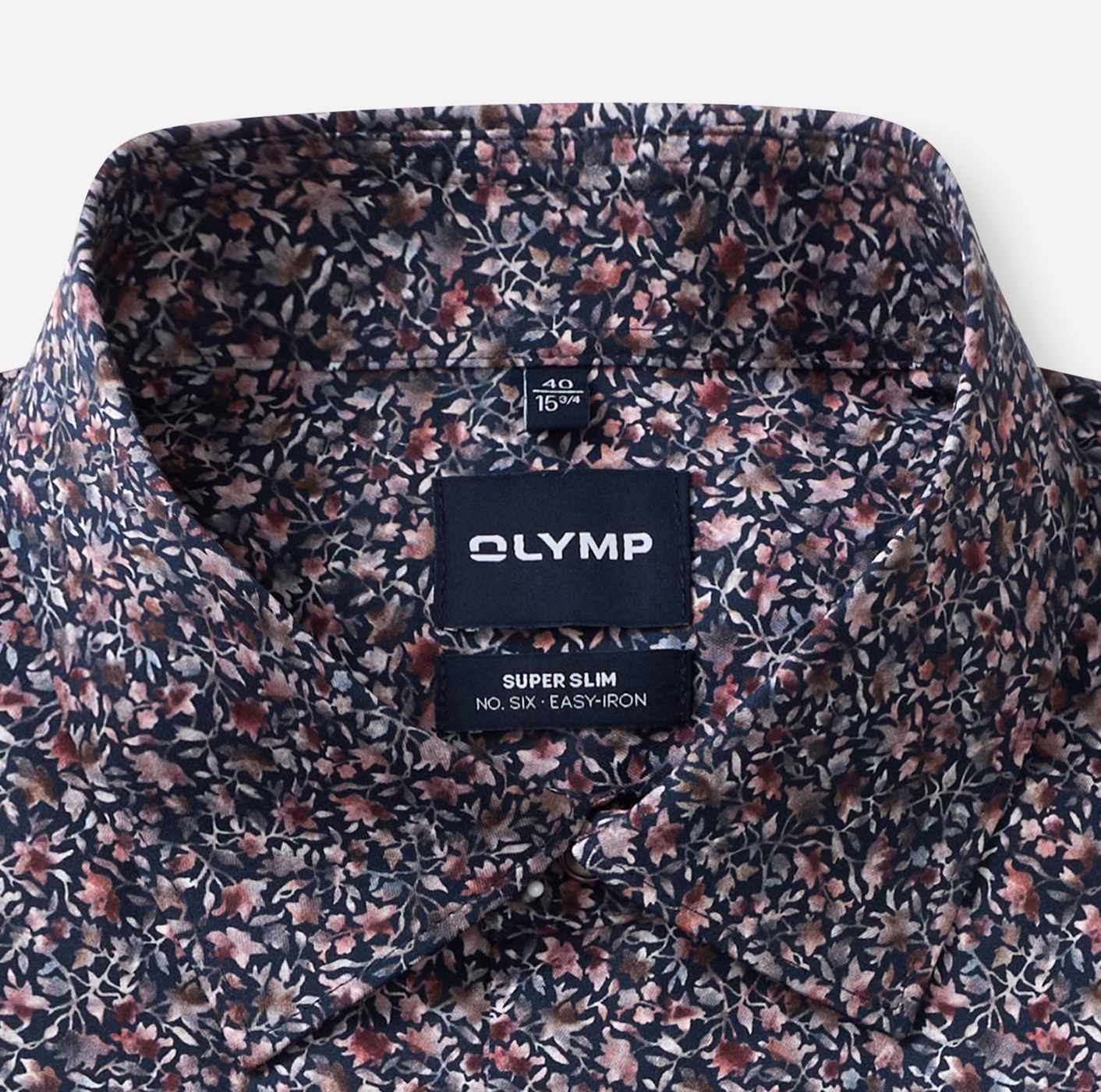 Hemd Herren Marine – OLYMP No. Six Super Slim, Detailansicht