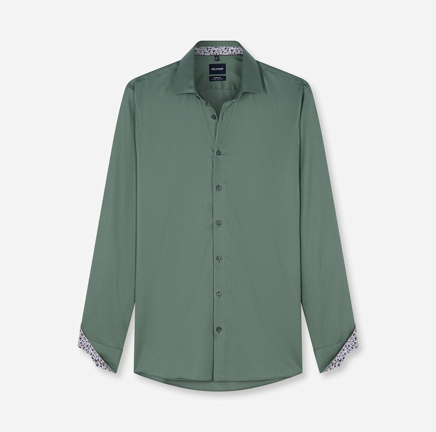 Hemd Herren Grau-grün – OLYMP No. Six Super Slim