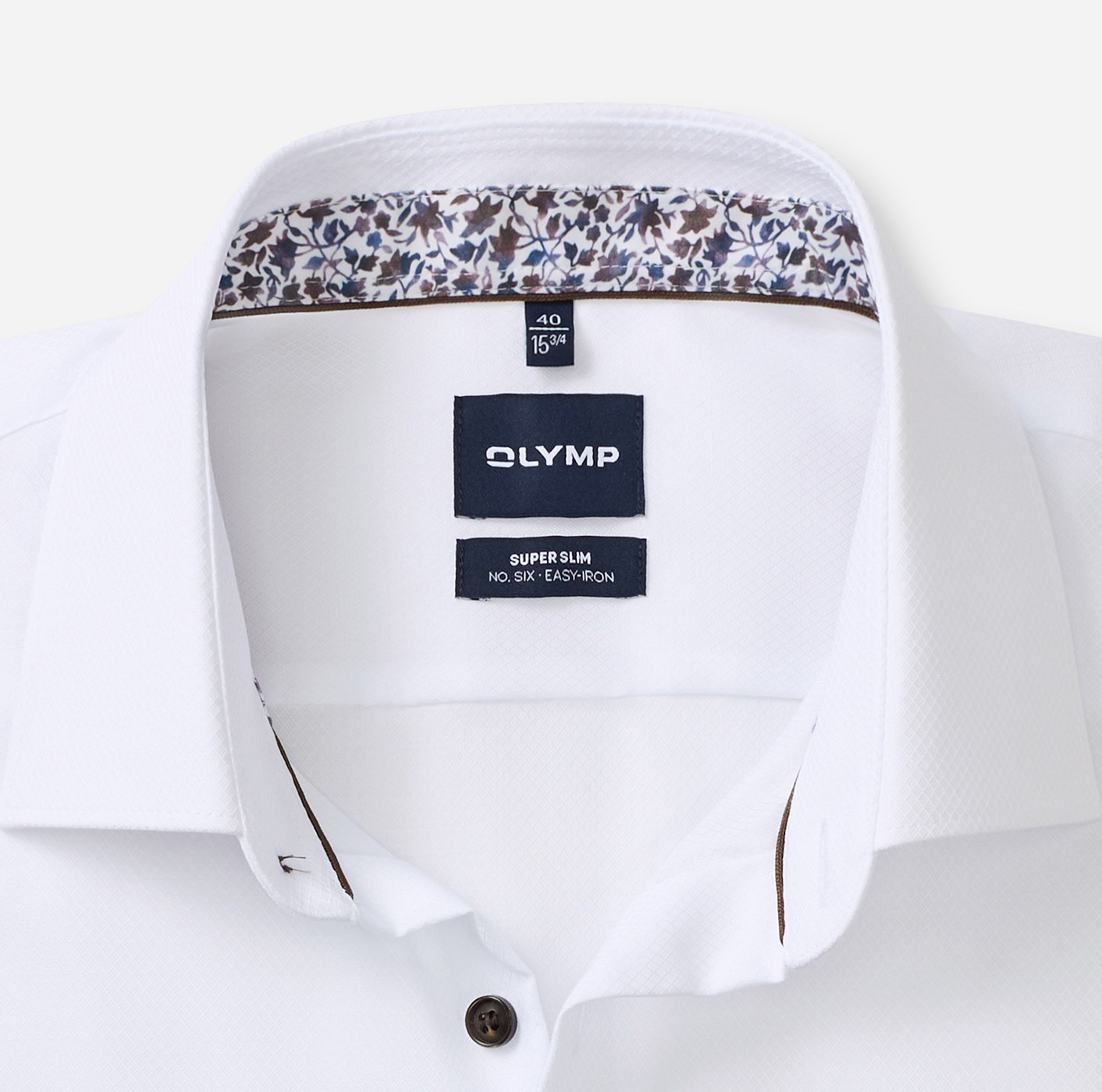 Hemd Herren Weiß – OLYMP No. Six Super Slim, Detailansicht