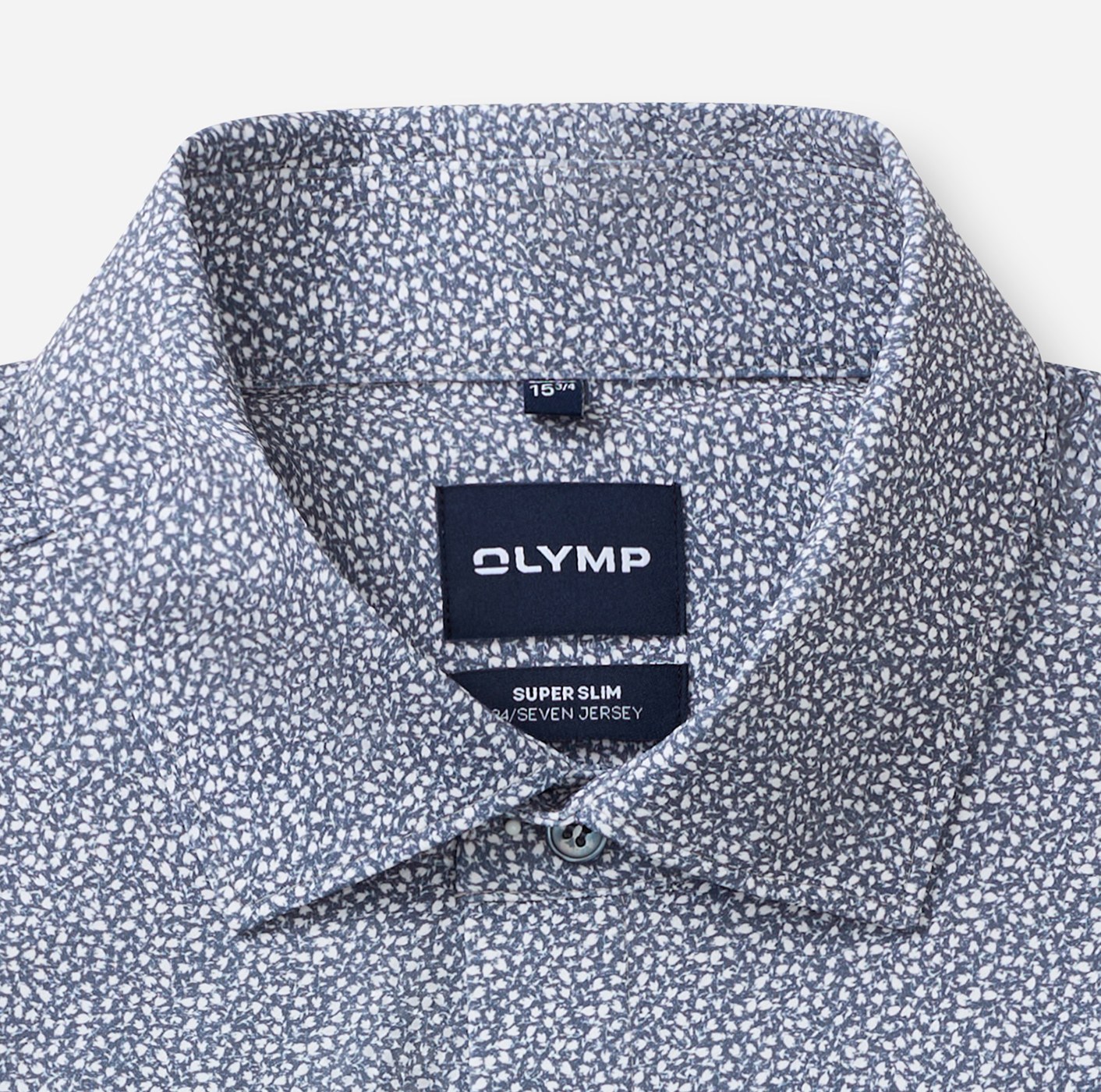 Hemd Herren Marine – OLYMP No. Six 24/Seven Super Slim, Detailansicht