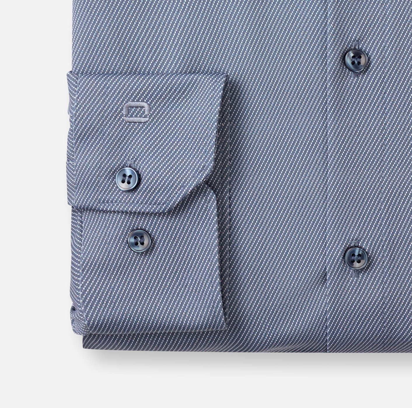 Hemd Herren Marine – OLYMP No. Six 24/Seven Super Slim, Detailansicht