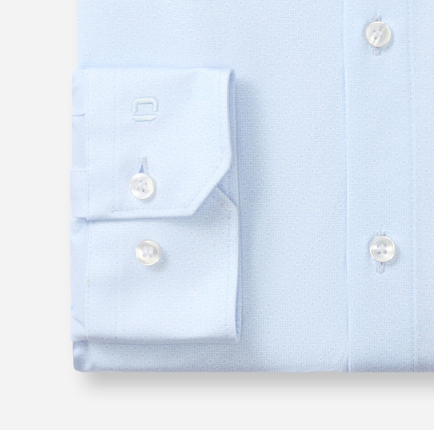 Hemd Herren Bleu – OLYMP No. Six 24/Seven Super Slim, Detailansicht