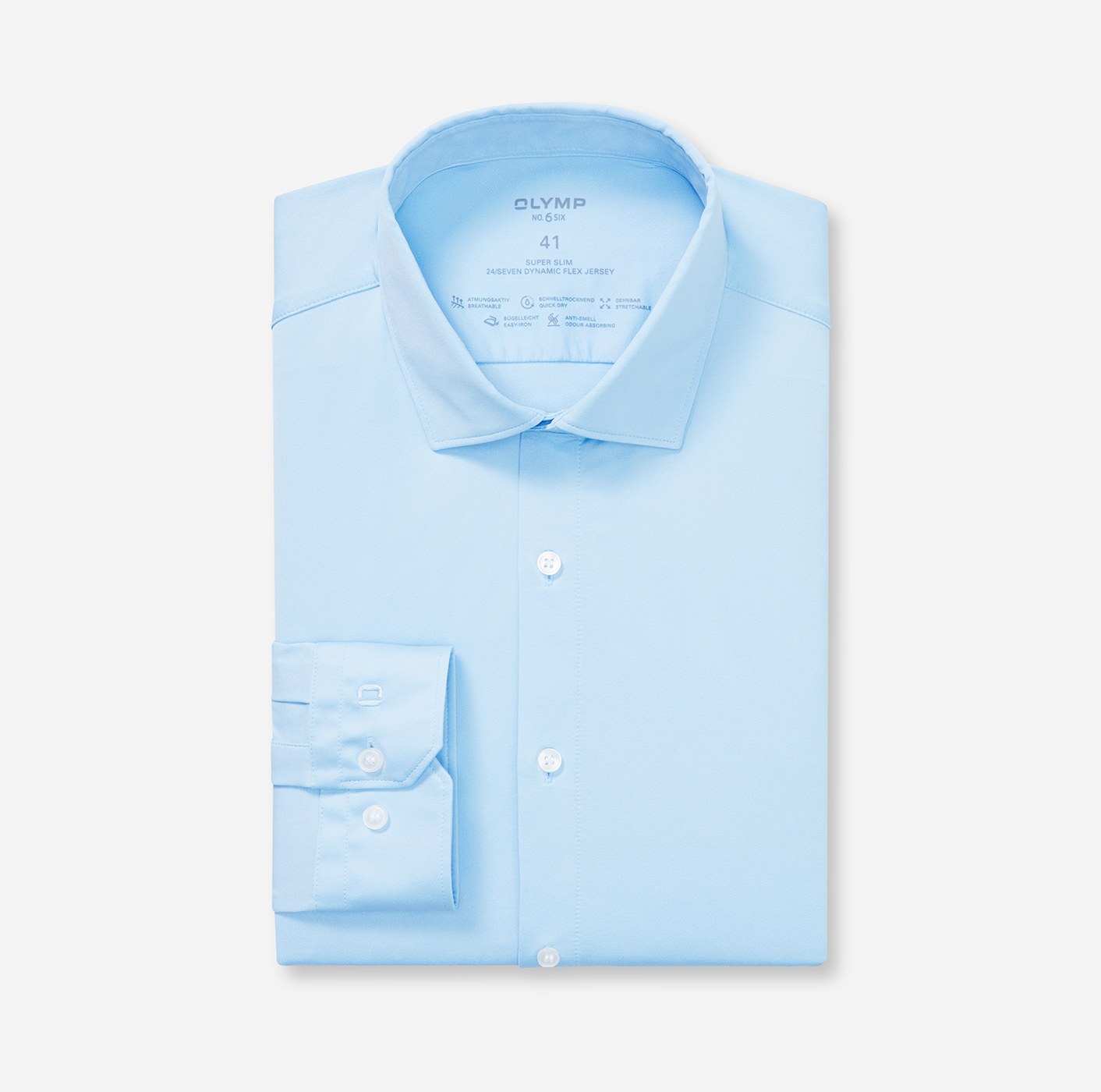 Hemd Herren Bleu – OLYMP No. Six 24/Seven Super Slim