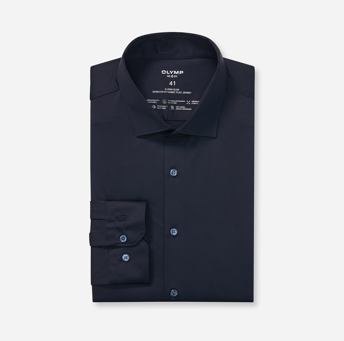 Hemd Herren Marine – OLYMP No. Six 24/Seven Super Slim