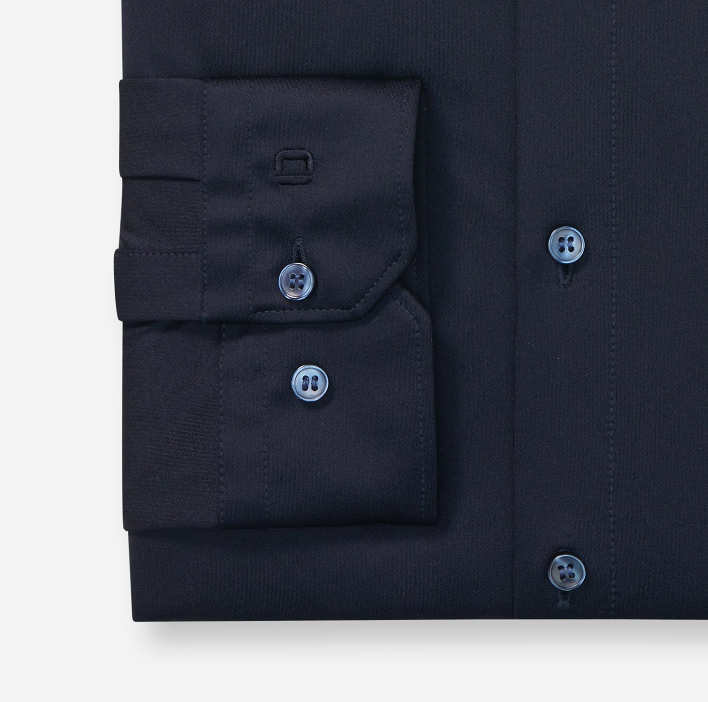 Hemd Herren Marine – OLYMP No. Six 24/Seven Super Slim, Detailansicht