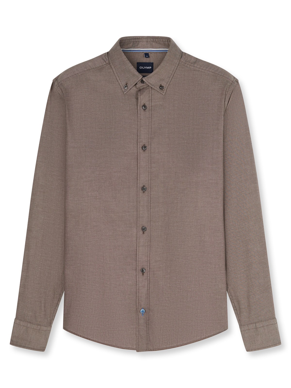 Hemd Herren Braun – OLYMP Casual Regular Fit, Detailansicht