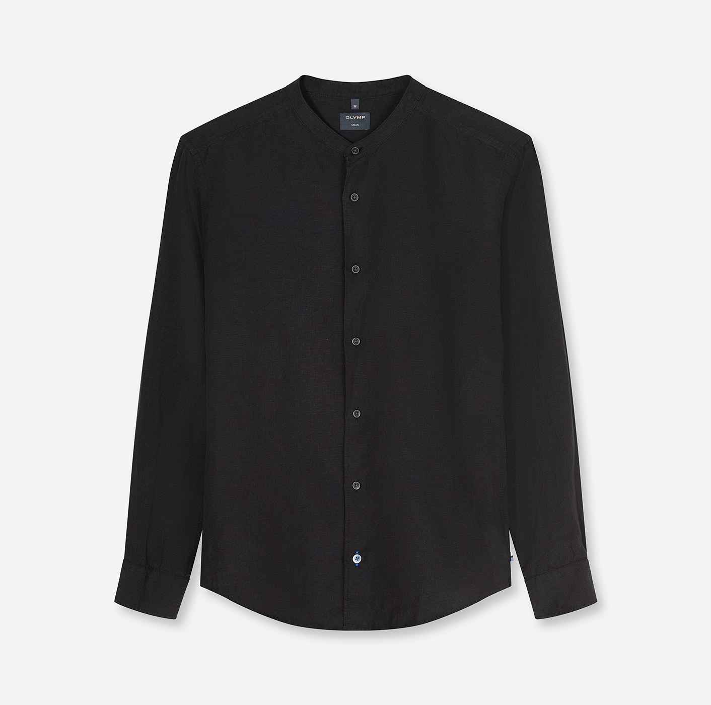 Hemd Herren Schwarz – OLYMP Casual Regular Fit, Detailansicht