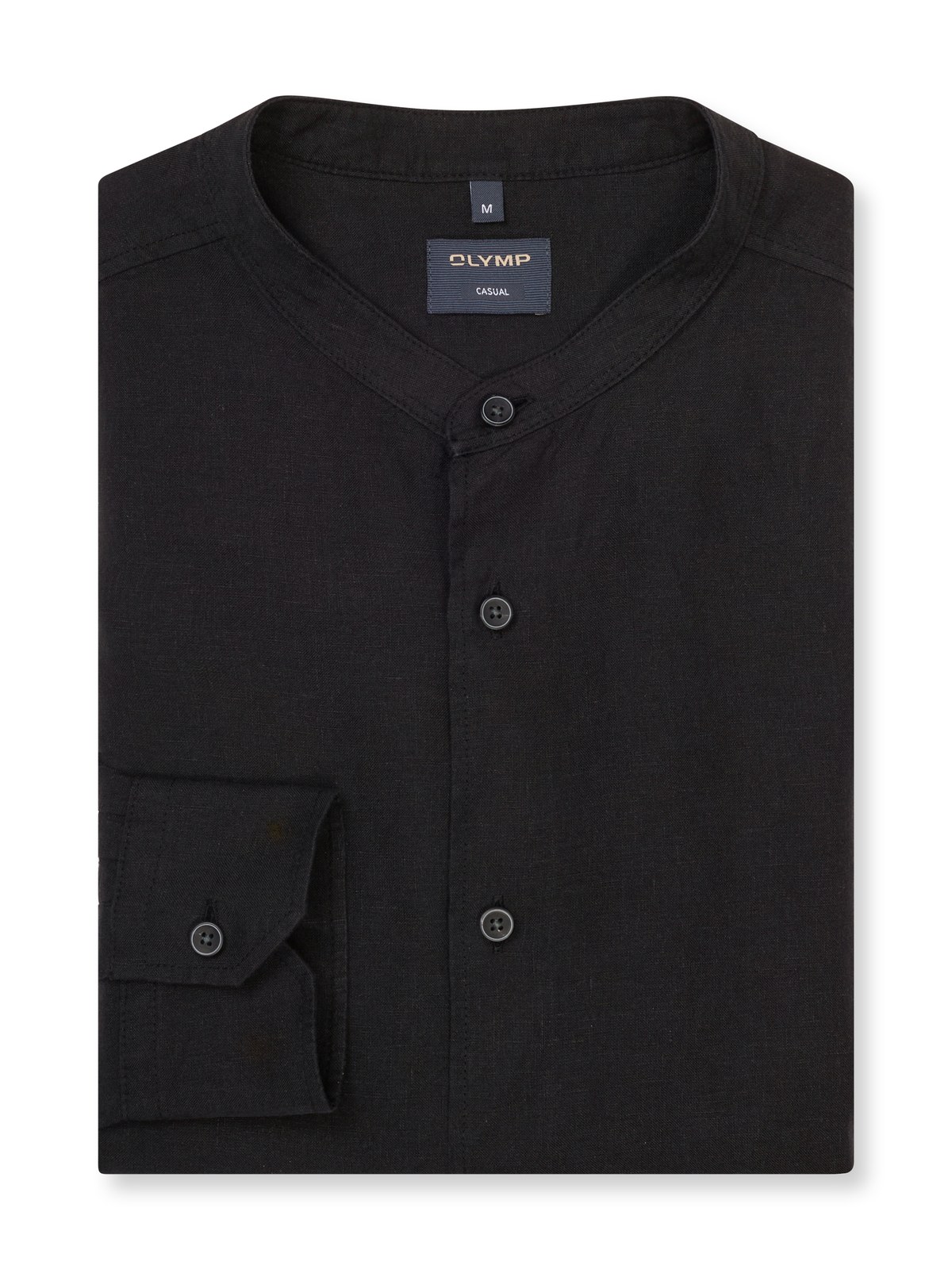 Hemd Herren Schwarz – OLYMP Casual Regular Fit, Detailansicht