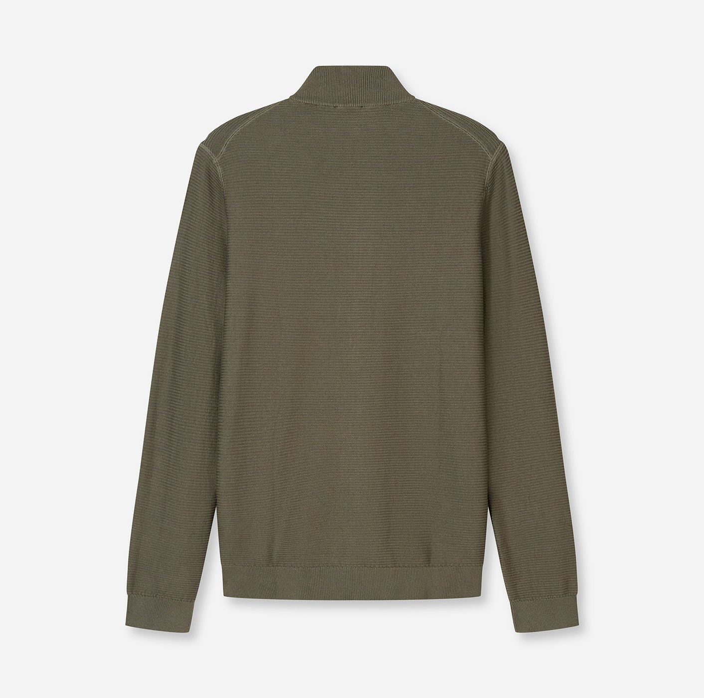 Pullover Herren Oliv – OLYMP Casual Strick, Detailansicht