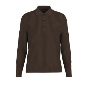 Pullover Herren Braun – Long sleeve polo Strick