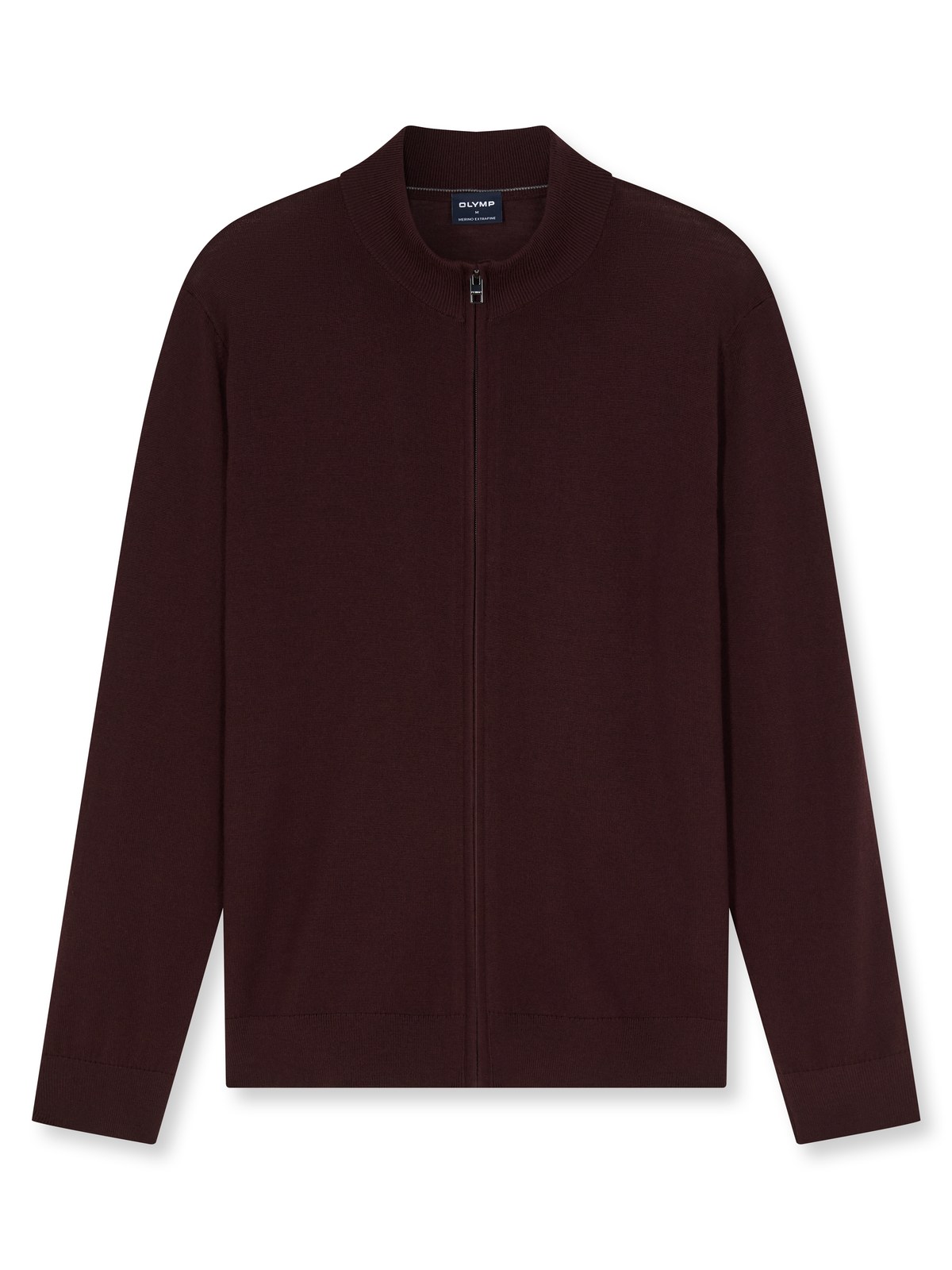 Pullover Herren Bordeaux – OLYMP Casual Strick Regular Fit, Detailansicht