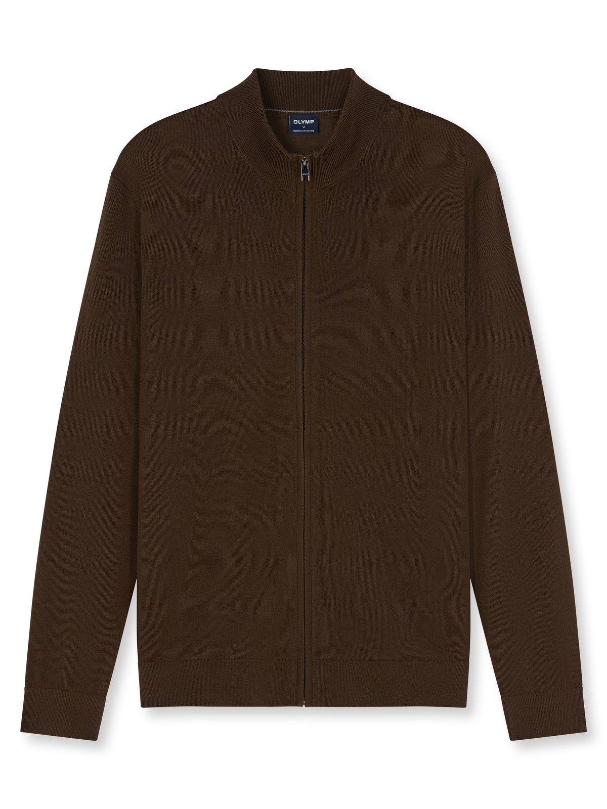 Pullover Herren Schwarz-braun – OLYMP Casual Strick Regular Fit, Detailansicht