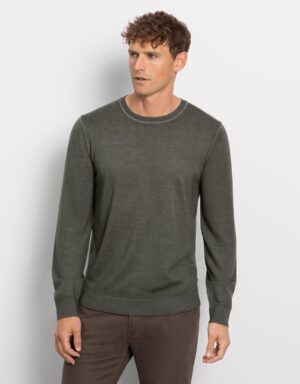 Pullover Herren Dunkelgrün – OLYMP Casual Strick Regular Fit