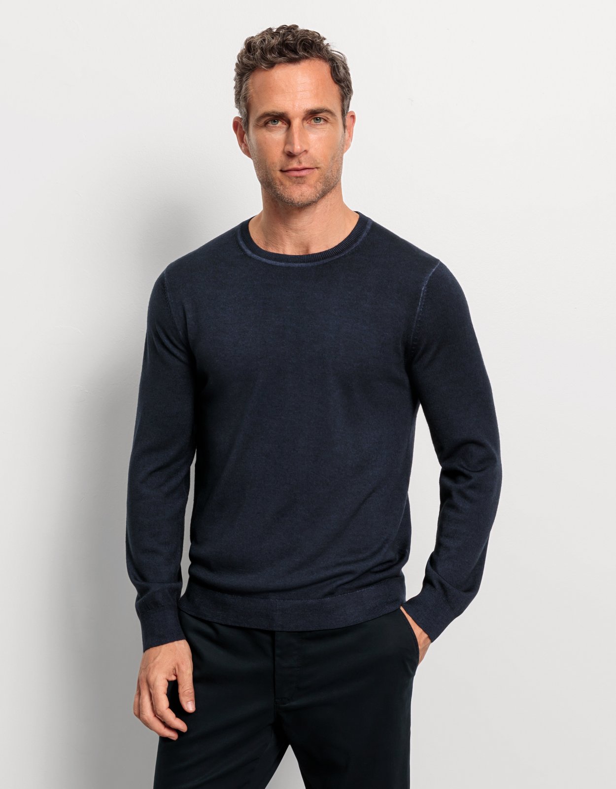 Pullover Herren Marine – OLYMP Casual Strick Regular Fit