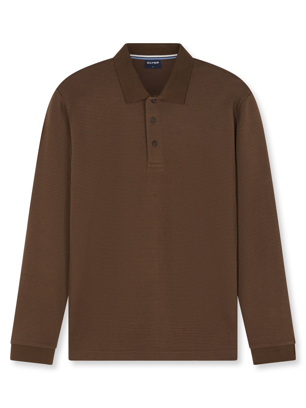 Poloshirt Herren Braun – OLYMP Casual Wirk, Detailansicht
