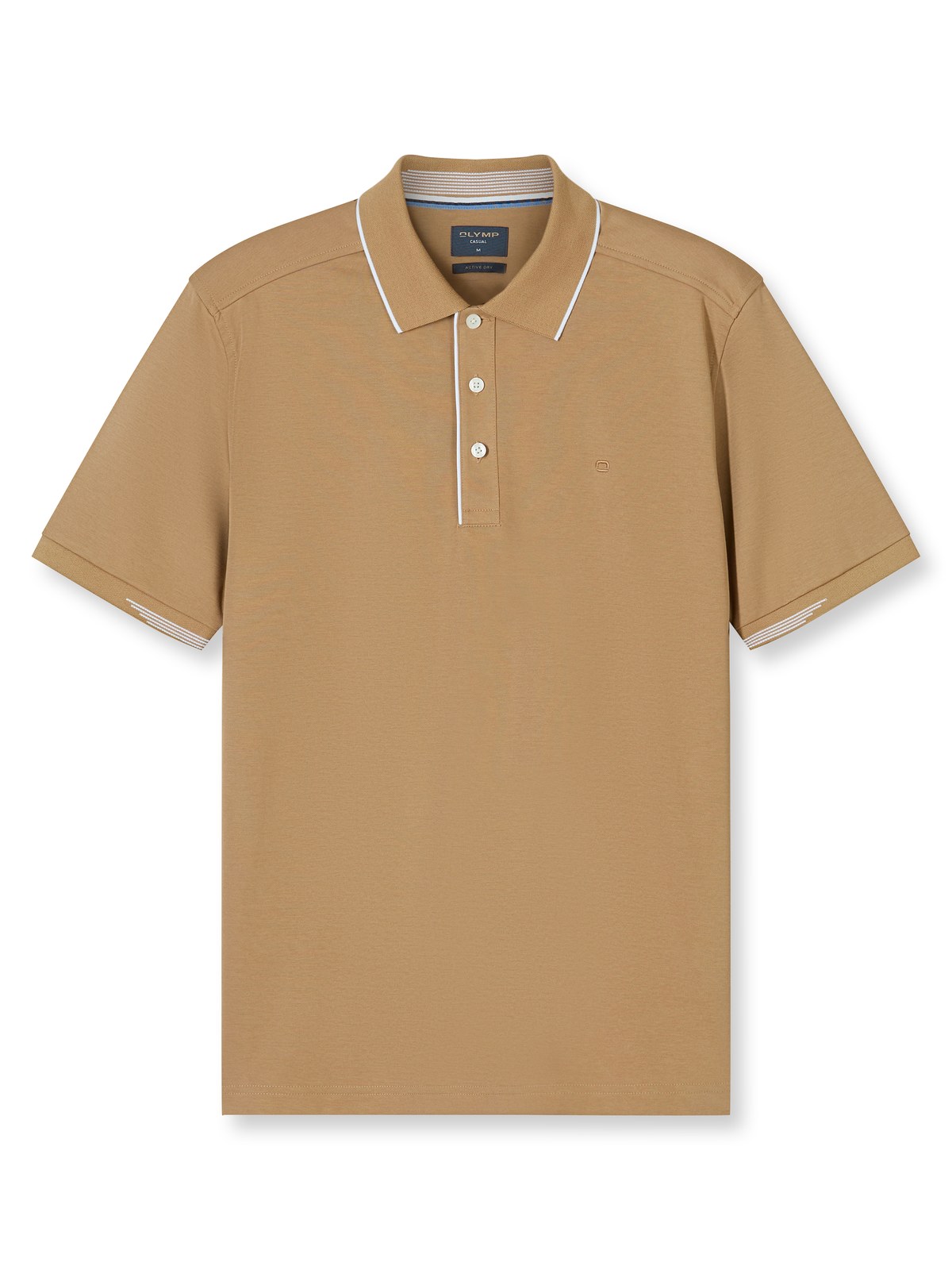 Poloshirt Herren Caramel – OLYMP Casual Wirk, Detailansicht
