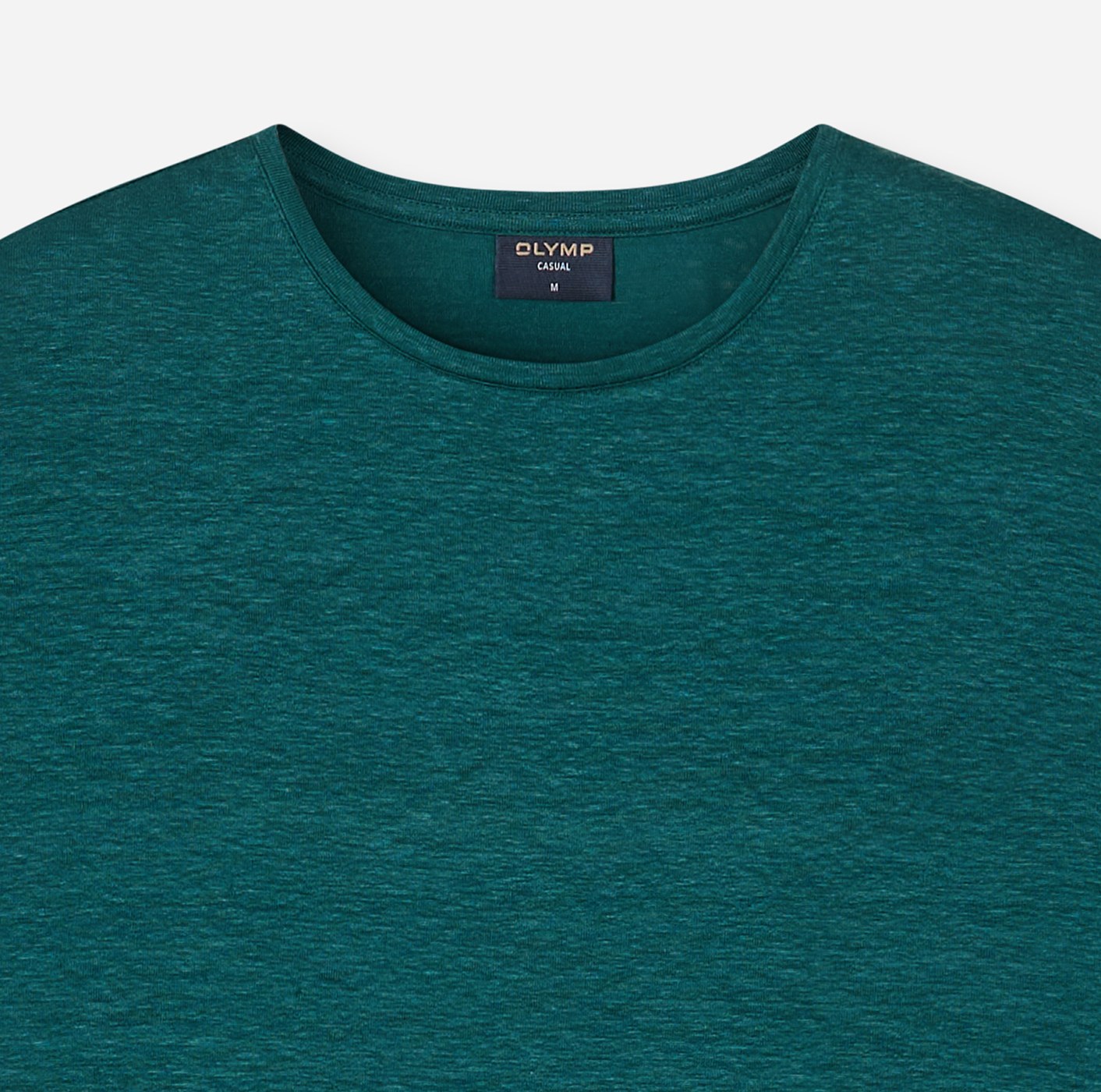 T-Shirt Herren Türkis – OLYMP Casual Wirk Modern Fit, Detailansicht